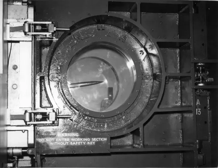 Framed Print : Blue Steel model in a wind tunnel Framed Print : Blue Steel model in a wind tunnel