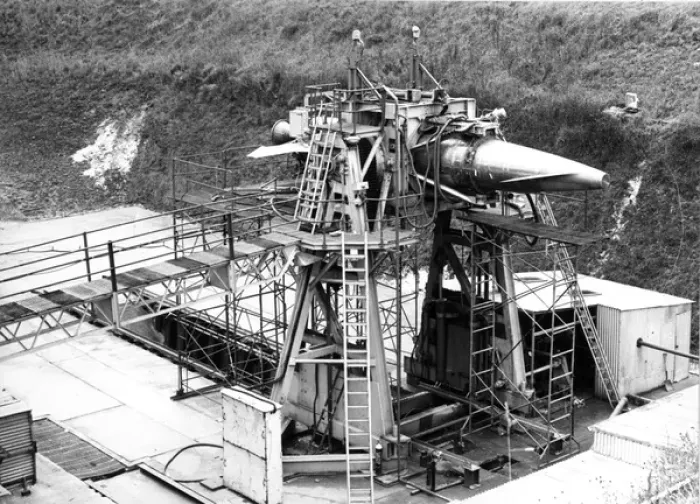 Framed Print : Blue Steel propulsion test ring at Boscombe Down Framed Print : Blue Steel propulsion test ring at Boscombe Down