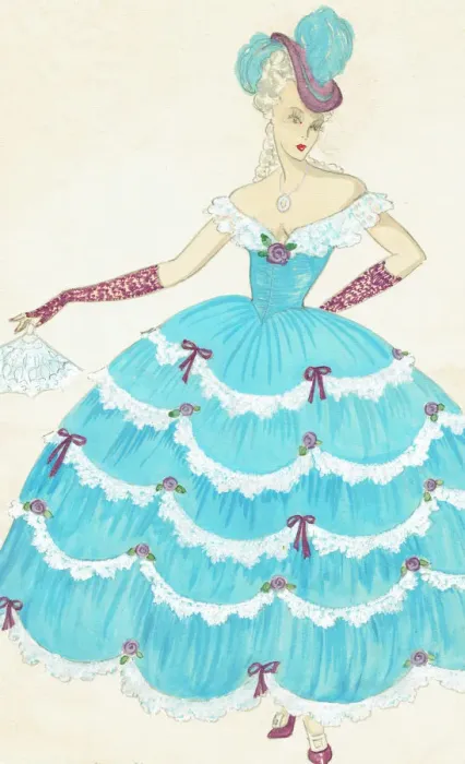 Framed Print : Blue Trill Dress - Murrays Cabaret Club costume design Framed Print : Blue Trill Dress - Murrays Cabaret Club costume design