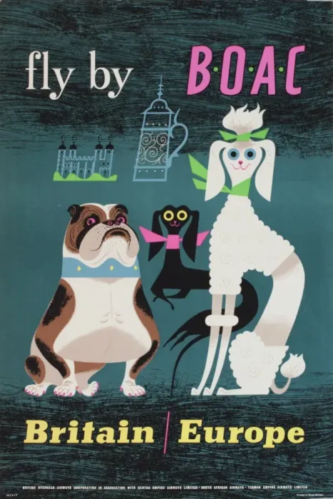 Framed Print : BOAC poter Framed Print : BOAC poter