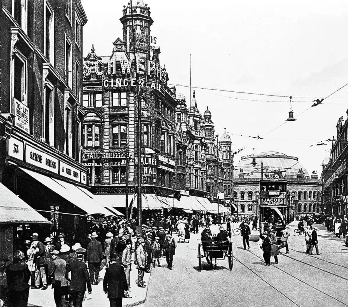 Framed Print : Boar La and Duncan St leeds