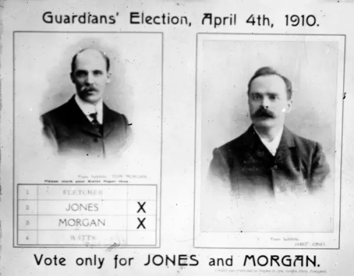 Framed Print : Board of Guardians election leaflet, South Wales