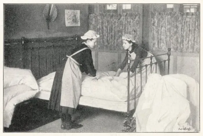 Framed Print : Board School Bed 1893 Framed Print : Board School Bed 1893