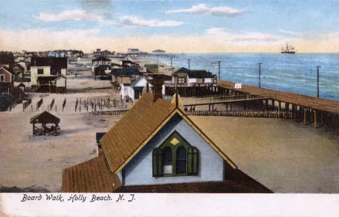 Framed Print : Board walk, Holly Beach, New Jersey, USA Framed Print : Board walk, Holly Beach, New Jersey, USA