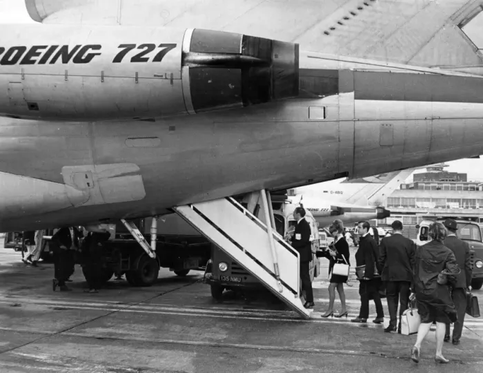Framed Print : Boarding a Boeing 747 Framed Print : Boarding a Boeing 747
