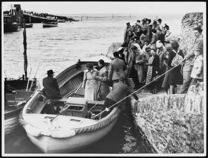 Framed Print : Boarding a Motor Boat Framed Print : Boarding a Motor Boat