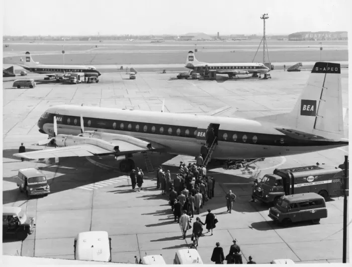 Framed Print : Boarding a Plane 1960S Framed Print : Boarding a Plane 1960S