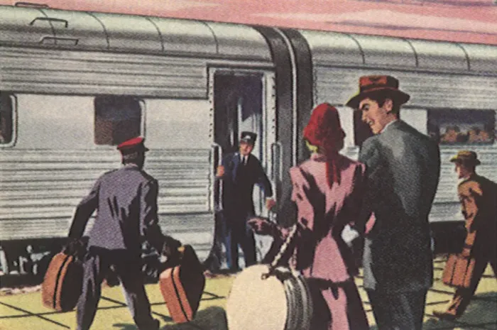 Framed Print : Boarding the Train Date: 1948 Framed Print : Boarding the Train Date: 1948