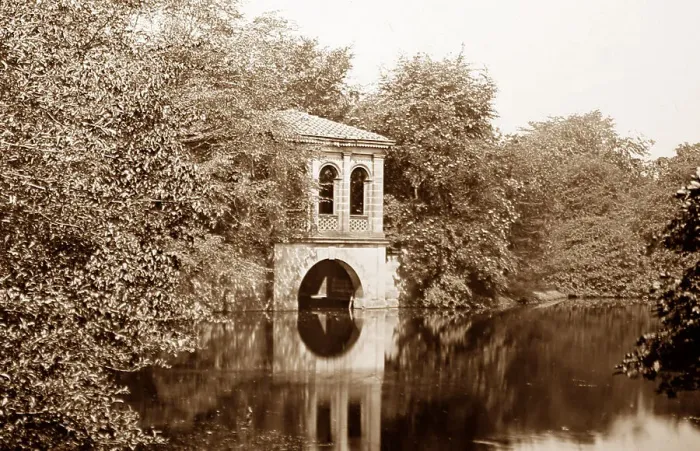 Framed Print : The Boat House, Birkenhead Park, Victorian period Framed Print : The Boat House, Birkenhead Park, Victorian period