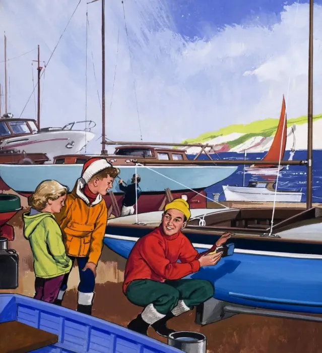 Framed Print : Boat Painter Framed Print : Boat Painter
