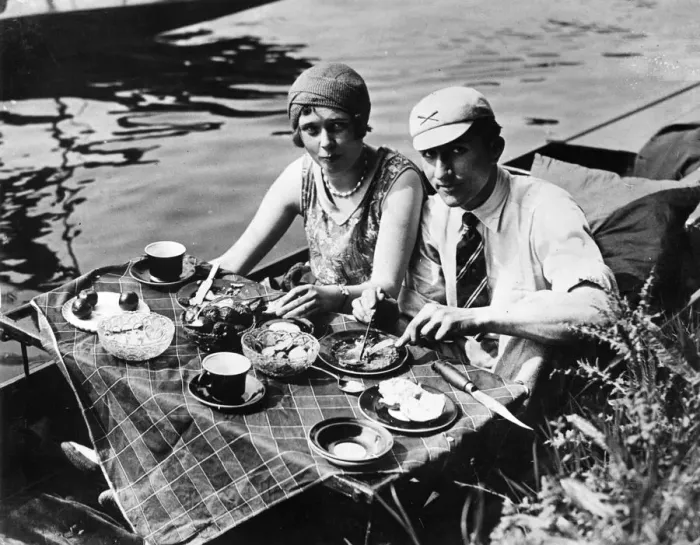 Framed Print : BOAT PICNIC 1929 Framed Print : BOAT PICNIC 1929