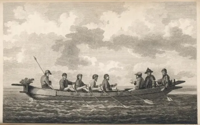 Framed Print : Boat of Tartary 1787 Framed Print : Boat of Tartary 1787