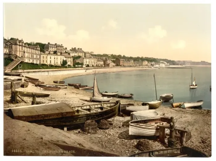 Framed Print : Boating beach, Dawlish, England Framed Print : Boating beach, Dawlish, England