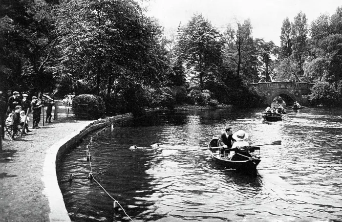 Framed Print : Boating Lake, Cannon Hill Park Birmingham early 1900's Framed Print : Boating Lake, Cannon Hill Park Birmingham early 1900's