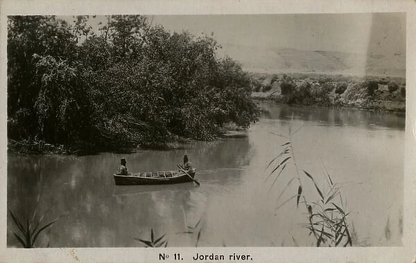 Boating on the River Jordan, Palestine