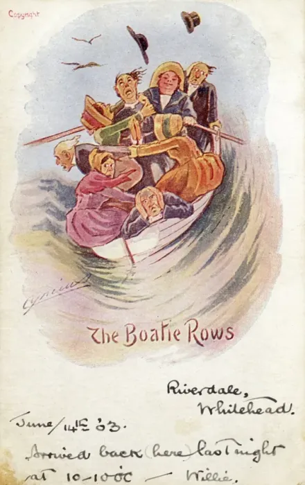 Framed Print : Boatman rowing concerned passengers Framed Print : Boatman rowing concerned passengers
