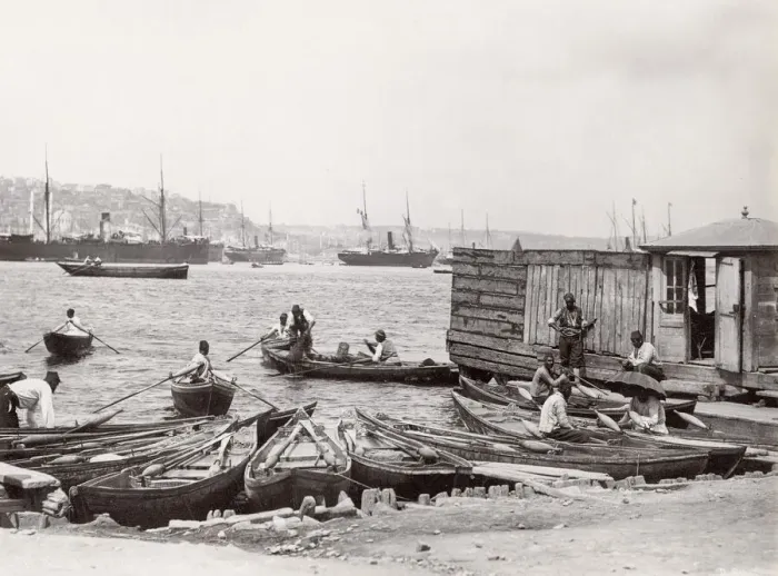 Framed Print : Boatmen on the Bosphorous, Istanbul, Turkey Framed Print : Boatmen on the Bosphorous, Istanbul, Turkey