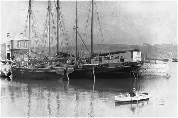 Boats in a Devon harbour