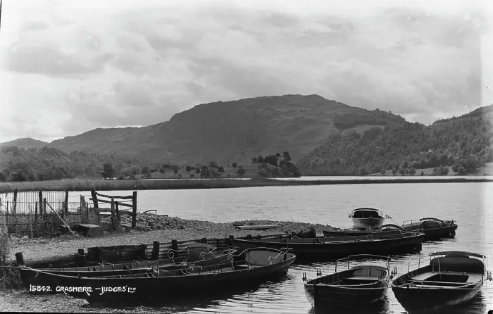Framed Print : Boats at Grasmere Lake Framed Print : Boats at Grasmere Lake