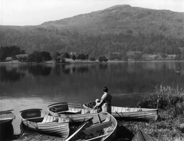 Framed Print : Boats at Grasmere, Lake District, Cumbria Framed Print : Boats at Grasmere, Lake District, Cumbria