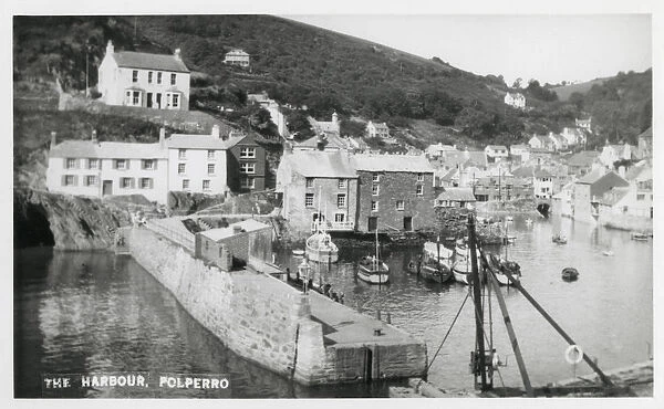 Boats in the harbour at Polperro, Cornwall