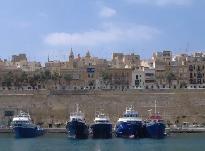 Framed Print : Boats / Harbour / Valletta Framed Print : Boats / Harbour / Valletta