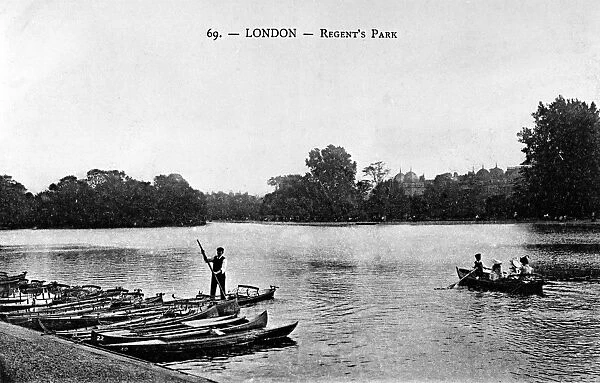 Boats on the lake, Regents Park, London