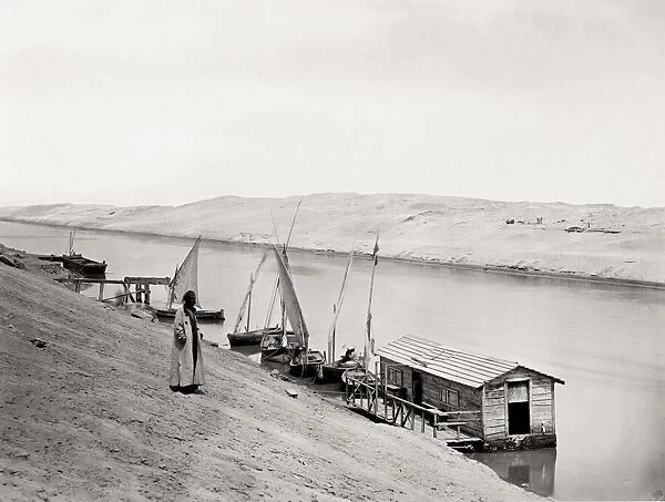 Boats on the Suez Canal, Egypt