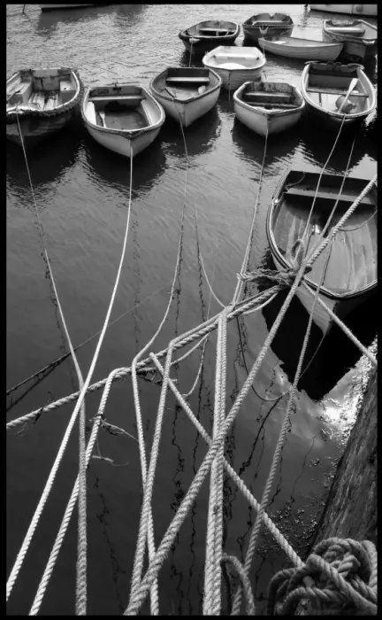 Framed Print : boats tied up in harbour St Ives Framed Print : boats tied up in harbour St Ives
