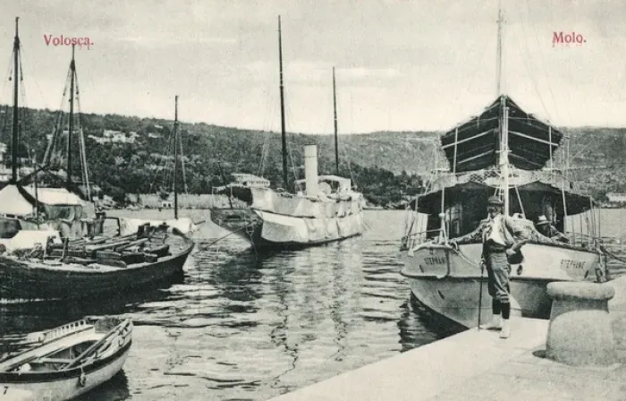 Framed Print : Boats on the water at Volosco, Croatia Framed Print : Boats on the water at Volosco, Croatia
