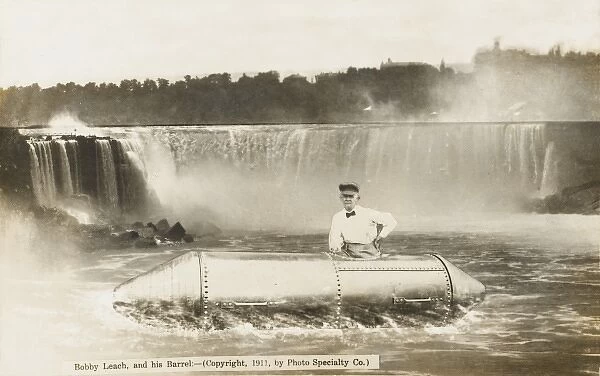 Bobby Leach and his barrel - Niagara Falls