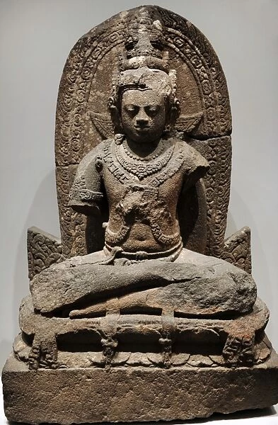 The bodhisattva Manjushri, 9th century. Andesite. Indonesia