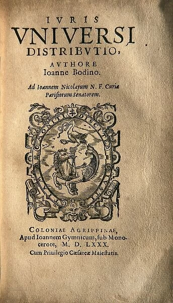 BODIN, Jean (1530-1596). French jurist and political