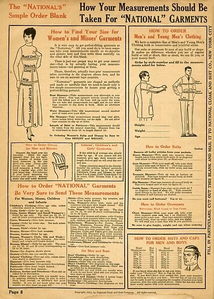 How your body measurements should be taken 1924