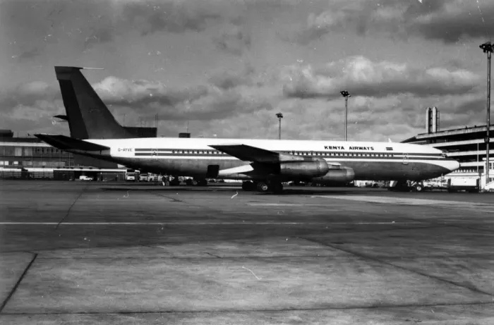 Framed Print : Boeing 707-321 G-AYVE of Kenya Airways Framed Print : Boeing 707-321 G-AYVE of Kenya Airways
