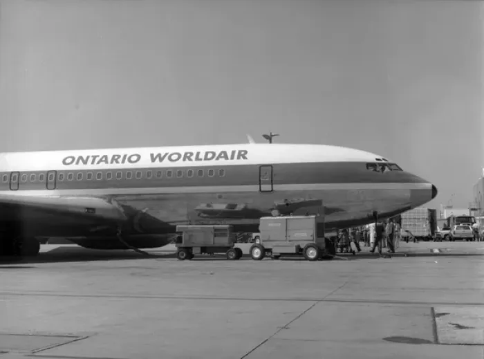 Framed Print : Boeing 707-338 C-GRYN Ontario Worldair Sydney 1979 Framed Print : Boeing 707-338 C-GRYN Ontario Worldair Sydney 1979