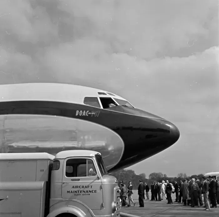 Framed Print : Boeing 707-436 G-APFD BOAC LAP Framed Print : Boeing 707-436 G-APFD BOAC LAP