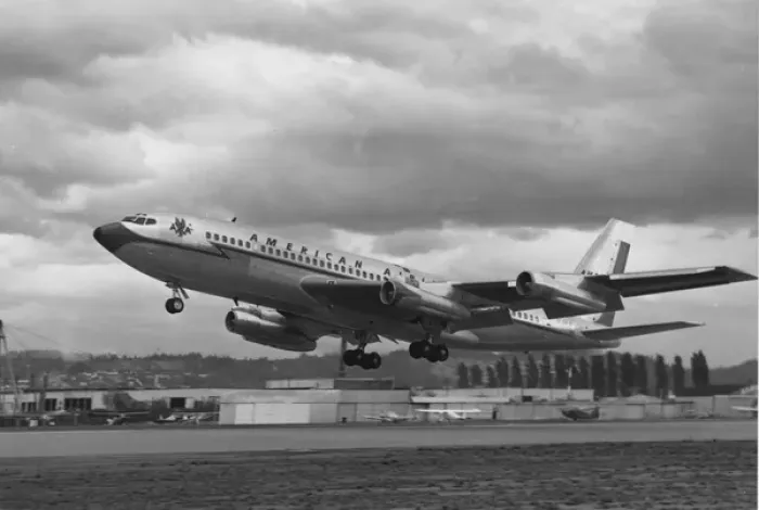 Framed Print : Boeing 720 - American Framed Print : Boeing 720 - American