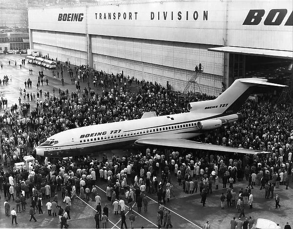 Boeing 727 prototype at 27 Nov 62 Roll-out