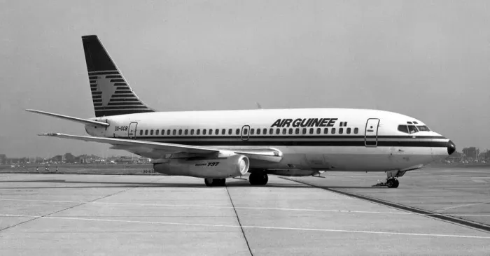Framed Print : Boeing 737-2R6C 3X-GCB Framed Print : Boeing 737-2R6C 3X-GCB