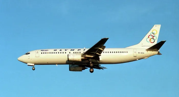 Framed Print : Boeing 737-4Q8 SX-BKH Framed Print : Boeing 737-4Q8 SX-BKH