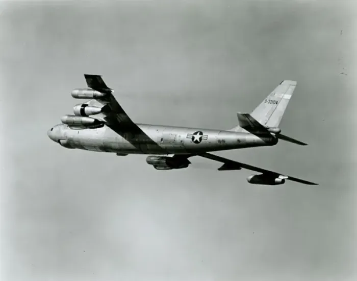 Framed Print : Boeing B-47E Stratojet, 53-2104, modified to test the Ge? Framed Print : Boeing B-47E Stratojet, 53-2104, modified to test the Ge?