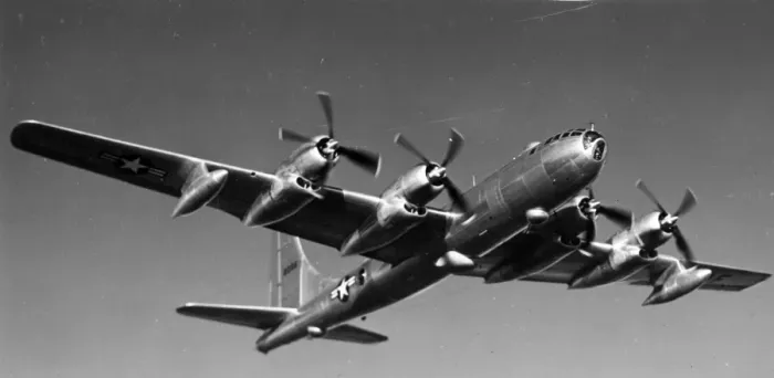 Framed Print : Boeing B-50D 48-096 in flight Framed Print : Boeing B-50D 48-096 in flight