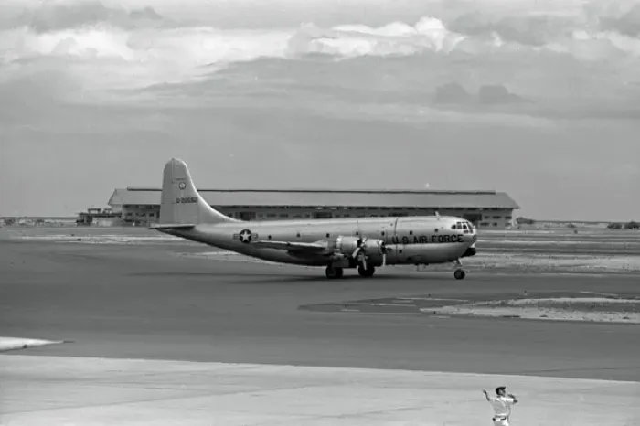 Framed Print : Boeing C-97 Stratocruiser 22652 Tennessee ANG Honolulu 1967