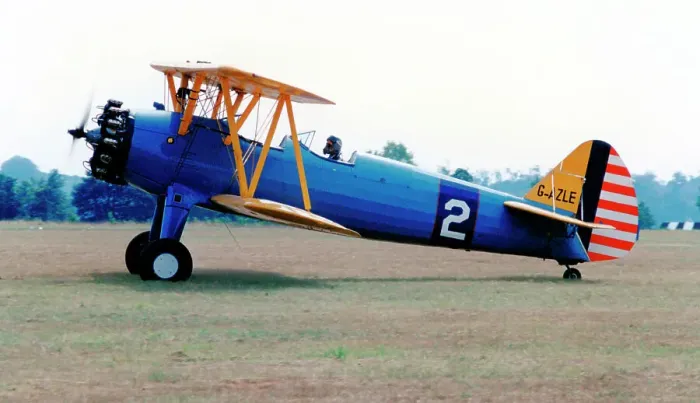 Framed Print : Boeing -Stearman N2S-5 Kaydett G-AZLE Framed Print : Boeing -Stearman N2S-5 Kaydett G-AZLE