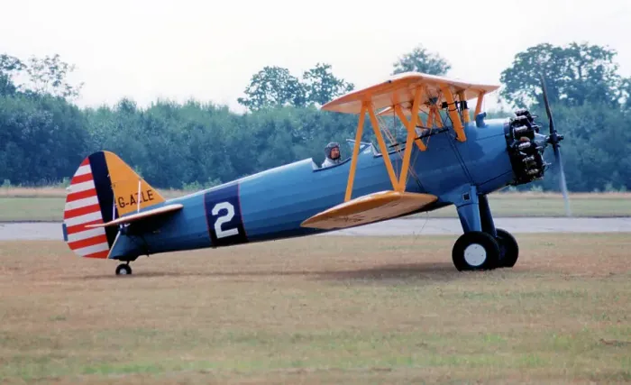 Framed Print : Boeing -Stearman N2S-5 Kaydett G-AZLE Framed Print : Boeing -Stearman N2S-5 Kaydett G-AZLE