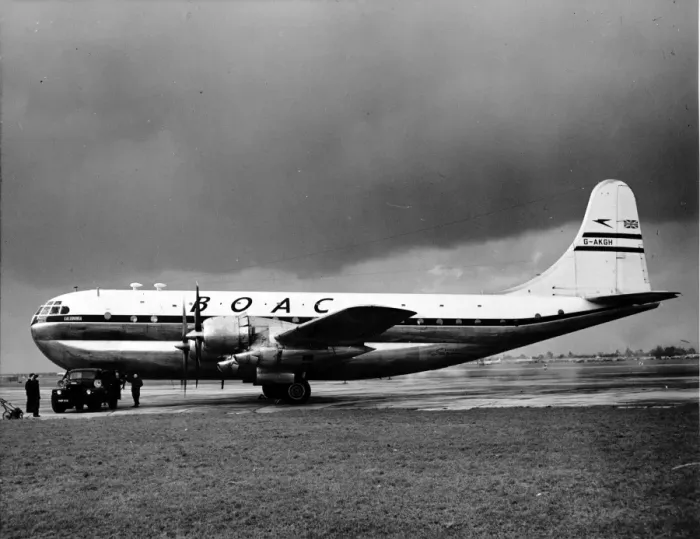 Framed Print : Boeing Stratocruiser G-AKGH Caledonia of BOAC Framed Print : Boeing Stratocruiser G-AKGH Caledonia of BOAC