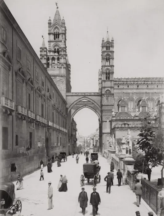 Framed Print : Via Boello Mtteo and cathedral, Palermo, Sicily, Italy Framed Print : Via Boello Mtteo and cathedral, Palermo, Sicily, Italy