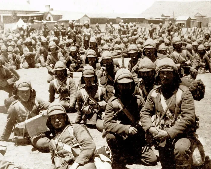 Framed Print : Boer War British Troops at Naauwpoort Victorian period Framed Print : Boer War British Troops at Naauwpoort Victorian period