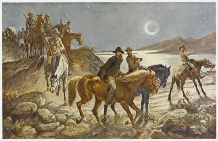 Framed Print : Boer War: Steyn Escapes Framed Print : Boer War: Steyn Escapes